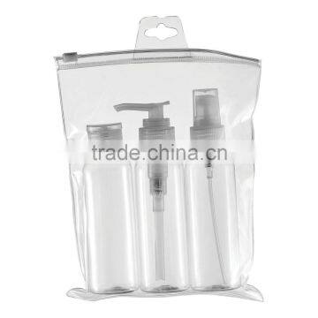 7PCs Travel Set Plastic Transparent Empty MakeUp Lotion Perfume Container Bottle photo-2