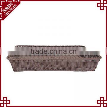 Supermarket Rectangular Woven Storage Basket for Fruit Display photo-5