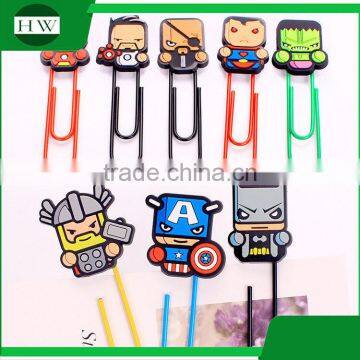 Office Stationery Personalized Plastic Pvc Cartoon The Avengers Paper Clip Holder photo-3