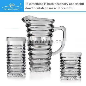 new series 7pcs wholesale glass water pitcher