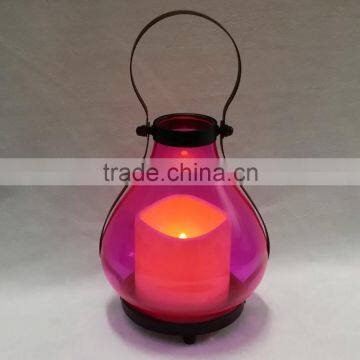 Storm Glass Lantern With LED Candle
