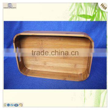 Great Quality Japanese Serving Laser Cut Wood Bamboo Tray photo-6