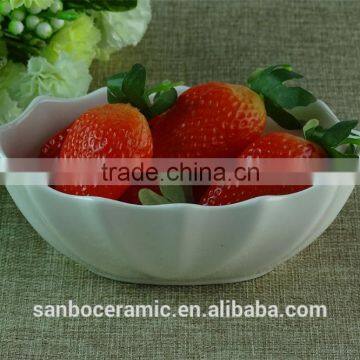 Bulk Stock white Fruit Bowl Cheap Ceramic Bowl ceramic porcelain for kitchen or home decoration