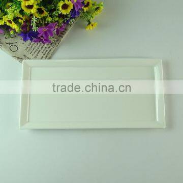 High Quality White Rectangle Porcelain Plate Stock for Hotel photo-2