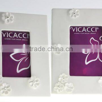 Hot Sale Polyresin Shinny Black And White Photo Frame Made With Swarovski Elements photo-6