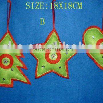 holiday items/ Christmas gift polyester pendant /hanging ornament/ dropornament/ Christmas decoration