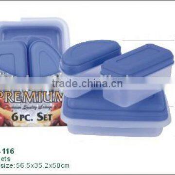 6pcs Rect.Base Mini Food Storage Lunch Box and Food Container Set photo-2