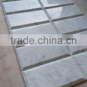 Subway Mosaic Tiles Bianco Carrara Mosaic Tile Carrara Marble Mosaic photo-4
