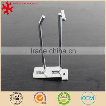 4"Supermarket Slatwall Double Loop Hook for Shop Accessory Chromed Finish - Pack of 100 photo-2