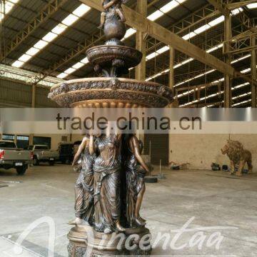 Supplier Outdoor Garden Decoration Sexy Lady Metal Bronze Fountain photo-3