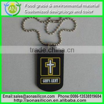 Blank Dog Tags with Silicone Decoration