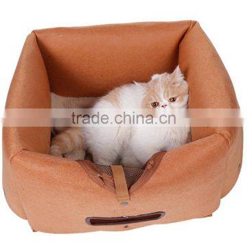 Cheap 100% Wool Handmade Pet Carrier Cat Carrier Bag in Stock photo-4