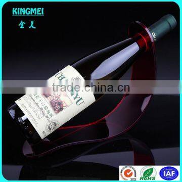 Wholesale Funny Wine Bottle Holder for Security Display ,acrylic Decorative Single Wine Rack photo-3