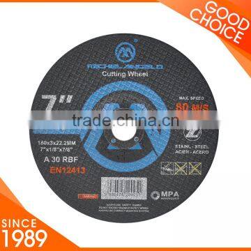 7"(180x1.2x22.2mm)Ultra-thin Flat Resin Bonded Reinforced Cutting Wheel For Aluminium photo-3