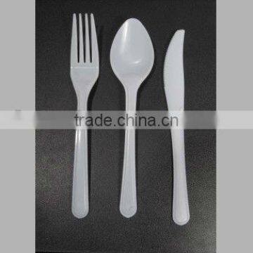 Wholesale restaurant party 3pcs disposable PS plastic cutlery kit