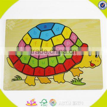 wholesale funny wooden tortoise letters jigsaw toy educational tortoise letters jigsaw toy interesting baby puzzle W14B037