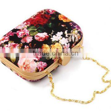 Flower Colorful Printed Party Bag Lady Fancy Clutch Bag photo-3