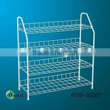 4 Tier Vinyl Coated Wire White Shoe Rack Storage Stand Organizer Shelf Boot Tidy photo-3