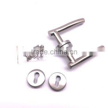 Solid Hollow Satin Stainless Steel T Handle Mortise Lever Hotel Room Door Lock Without Cylinder Lock Body photo-3