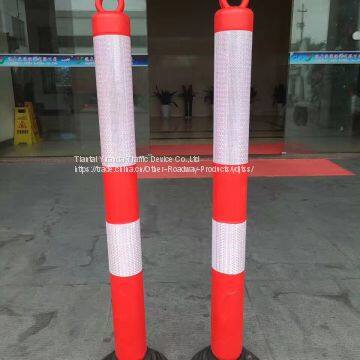 1.2M rubber base flexible PE warning post, delineator post