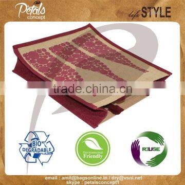 PP Laminated Three Bottle Jute Wine Bag photo-5