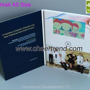 video brochure 4.3'' a5 size digital video brochure for business card