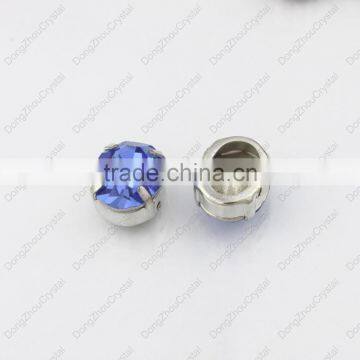 DZ-3022 Wholesale Price Decorative Capri Blue Oval Crystal Rhinestone for Wedding Dress photo-2