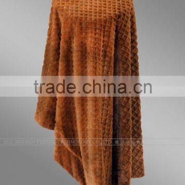 2017 New Style Reasonable Price Polyester Brush and Print Long Pile Fake Fur Fabric pv Fleece Knitted Blanket photo-3