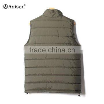 China Wholesale Flannel Reversible Warm Custom Men Vest photo-4