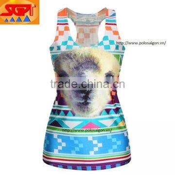 Women Tank Top 3d Printing, 100% Polyester