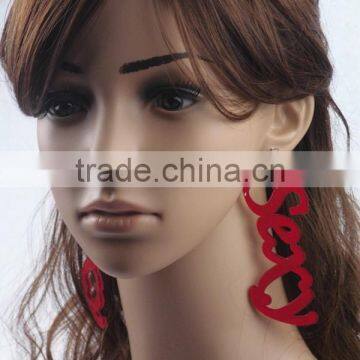 Hip Hop Custom Acrylic Letter Earring New Design Acrylic Sexyletter Earrings 2015 Punk Earring Jewelry photo-4