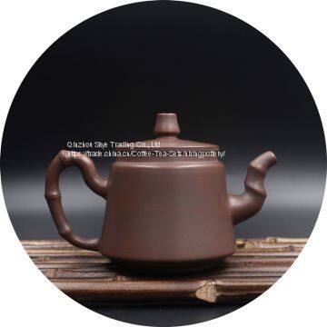 Ceramic Tea Pot Bamboo Single Pure Handmade Tea Ware Coffee Pot photo-2