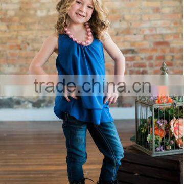 New fashon children clothes Summer cotton Fabric Clothes , Baby gilrs Backless Ruffle tank top