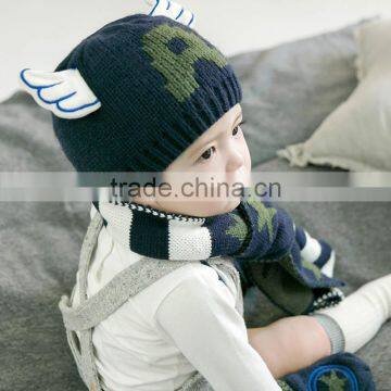 TC17007 New Arrival Cute Baby Winter Hat Scarf Gloves Sets High Quality Knitted Scarf Beanie Gloves Set Wholesale photo-4