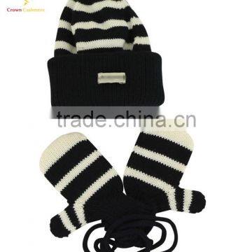 Custom Woolen Gloves Kids Winter Hat and Scarf Set