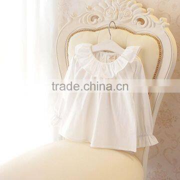 0-3 Years 2017 Wholesale Cotton Summer White Baby Blouses