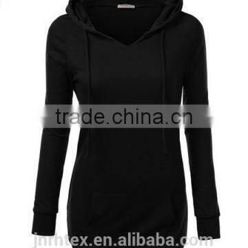Custom Made Blank Elongated Solid Color Pullover Hoodies photo-2