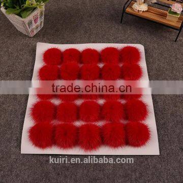 Wholesale New 8 CM Colorful Mink Fur Ball/Rex Rabbit Fur Pom Poms For Key Chain photo-2