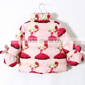 OEM New Style Fashion Ultralight Girl Printing Waterproof Duck Down Feather Jacket photo-2