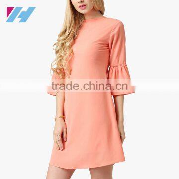 Summer Latest Women's Fashion Apparel Trends Slim Fit Bell Sleeve Dress