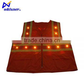 LED Light Reflective Safety Straps Vest photo-3
