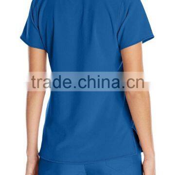 Women's V-neck Scrub Top Staff Nurse Uniform photo-6