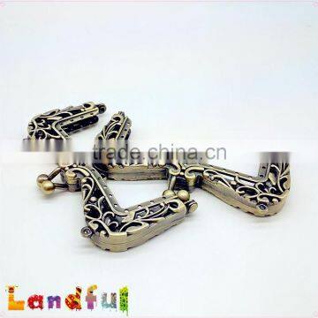 10.5cm M Shape Antique Bronze Handmade Kiss Lock Handbag Clutch Frame photo-4