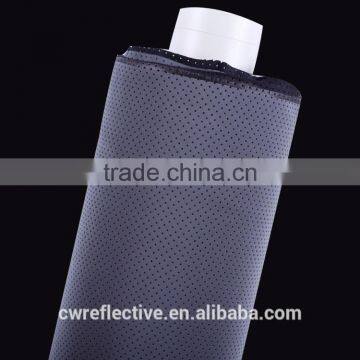 Silver Grey Spandex Reflective Fabric With Breathable Holes for Swimwear photo-2