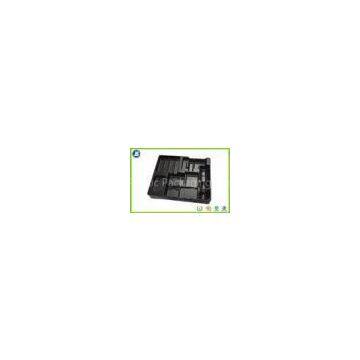 Black color PVC blister packaging , Electronics packaging tray