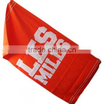 custom logo suede microfiber beach towel printing