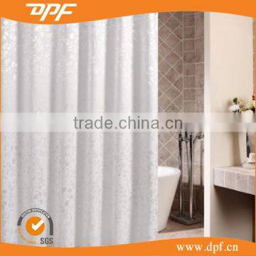 High standard waterproof hotel shower curtain with metal eyslets