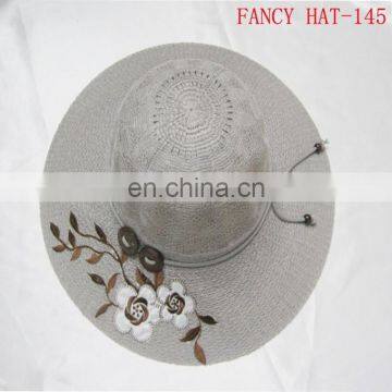 Cheap Wholesale Wide Applique Beach Hat Sun Hat