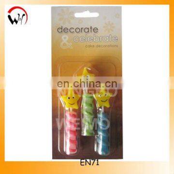 novelty star shaped birthday/party candle