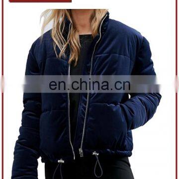 Chinese Manufacturer Women Padding Velvet Jacket Wholesale